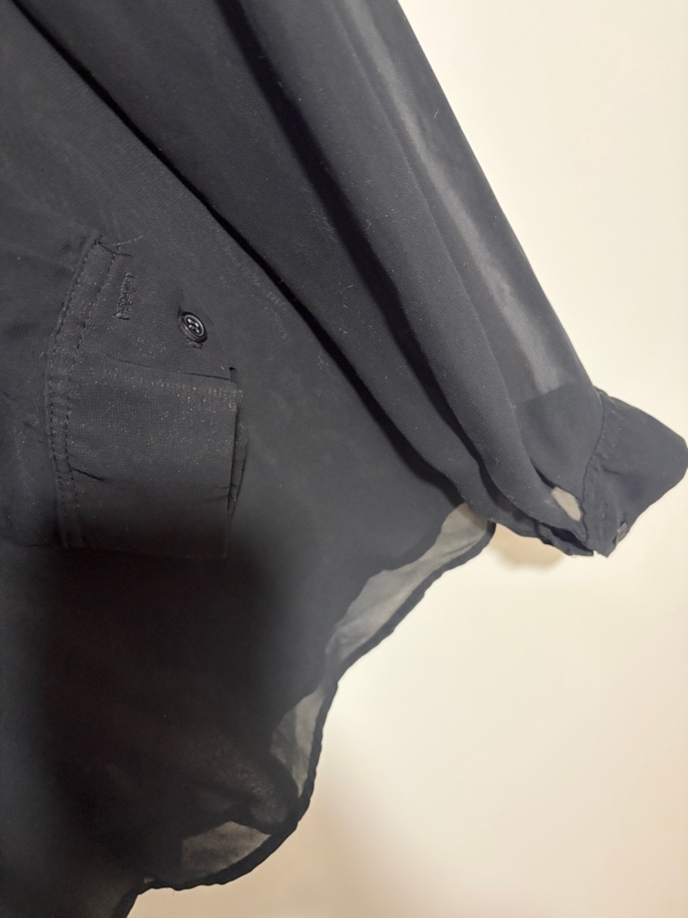 Mossimo Black Stud-Embellished Sheer Blouse - Picture 8 of 9